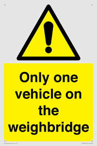 Only one vehicle on weighbridge